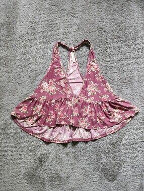 Floral Peplum Rank Top